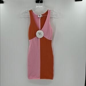 Princess Polly Women's Sienna Mini Dress - Pink/Orange - S/M - New with tags